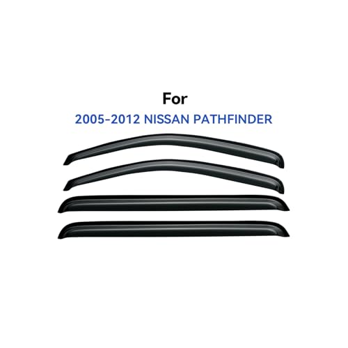 Image of Window Visors Rain Guards Shield for 2005-2012 Nissan Pathfinder, Out-Channel Window Vent Wind Deflectors Visors Shades for 05-12 Nissan Pathfinder