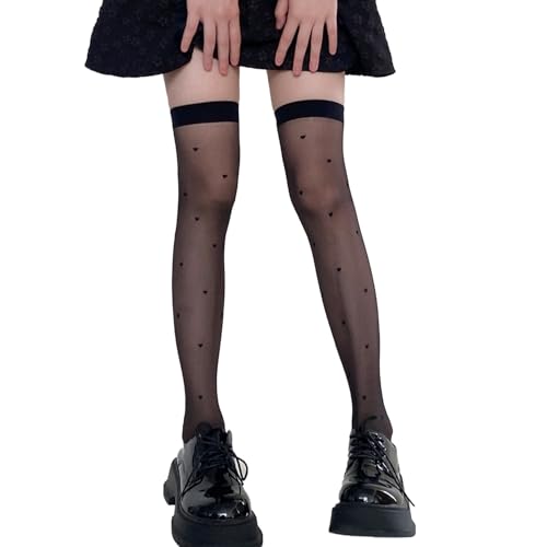 Image of Thigh High Stockings with Bow, Santa Accessory Y2K Fishnet Socks with Lace Brim Lingerie Tights for Women