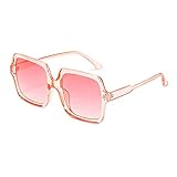 Dollger Oversized Square Sunglasses for Women Trendy Big Large Wide Fashion Shades for Men 100% UV Protection Pink
