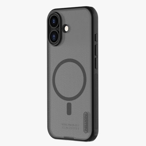 Image of PRITO Nilkin Slim Magnetic Matte Series case for iPhone 17 (17), MagSafe Magnetic, Shockproof and Scratch-Resistant, Lightweight Case (Transparent Black, 17)