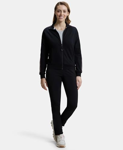 Image of Jockey Women's Regular fit Jacket with Ribbed cuff and hem A111 Black S