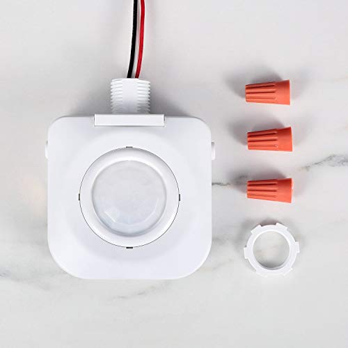 Everelectrix 10-Pack Ceiling Occupancy Motion Sensor, Passive Infrared Technology, High Bay Fixture Mount 360 Degree, Hard-Wired, 120-277 Vac, Commercial/Industrial Grade #TOP5