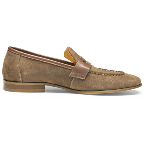 Men's Loafers & Slip-Ons - Genuine Leather Penny Loafers | Classic Dress Shoes with Coin Slot for Business Formal4