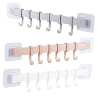 Toyvian 3pcs Wall-Mounted Hook Coat Rack Clothes Hats Towels Bathroom Hooks Bathroom Wall Bedroom Wall Hanging