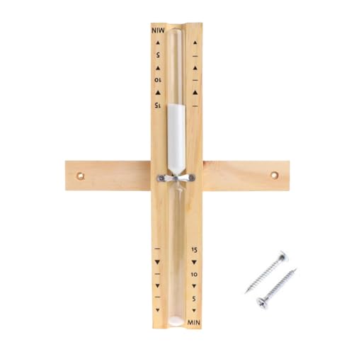 Decorhome Reloj de sauna, reloj de arena de sauna, reloj de arena preciso con reloj de arena para montaje en pared, reloj de arena giratorio de madera, resistente al calor, temporizador de 15 minutos