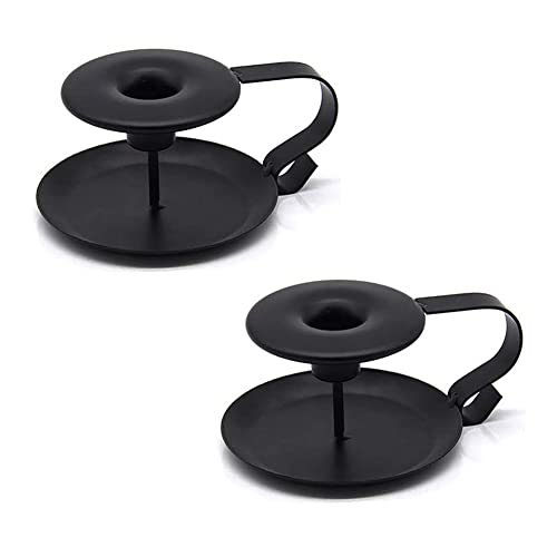 Candle Holder, Taper Candle Holders Set of 2, Black Matte Candlestick Holders, Iron Plate Chime Candle Holder, Pillar Candle Plate Candle Holder for Dining, Party, Christmas Decoration (Mode2) Candle Holder, Taper Candle Holders Set of 2, Black Matte Candlestick Holders, Iron Plate Chime Candle Holder, Pillar Candle Plate Candle Holder for Dining, Party, Christmas Decoration (Mode2)