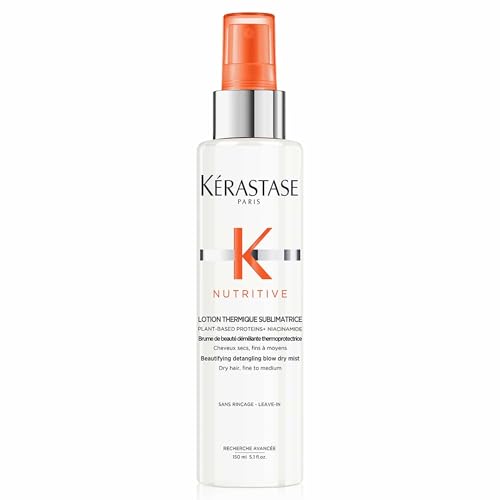 Kérastase Nutritive, Protector Térmico Antiencrespamiento, Para Cabello seco, Protege del calor, acondiciona e hidrata, Con nutrientes esenciales, Lotion Thermique Sublimatrice, 150 ml