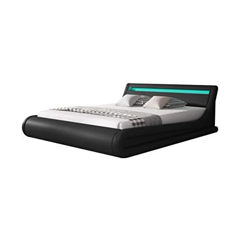 Cama Canapé Abatible de Matrimonio con LED Multicolor Cover