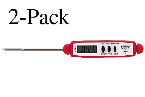 CDN Pocket Thermometer Stainless Steel Digital Quick Read NSF Red by CDN