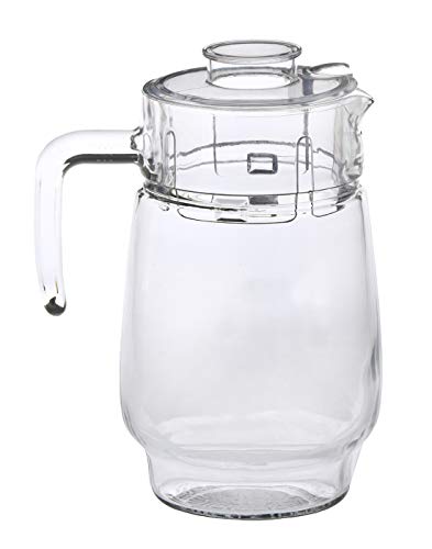 Image of Somil Drinking Set of One Jar with Lid & Six Transparent, Clear Self Designer Glass