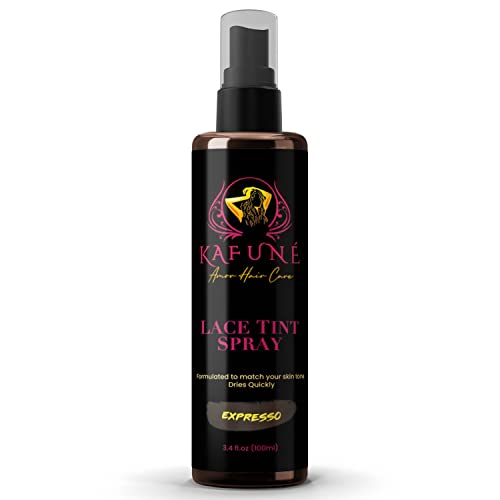 Kafune Amor Lace Tint Spray – Concealer For Lace Wigs, Hair Wigs, Toupees And Hair Pieces – Natural Finishing Edge Control – Water Resistant – 3.4 Oz – Chai – Expresso - Dark Brown #TOP4