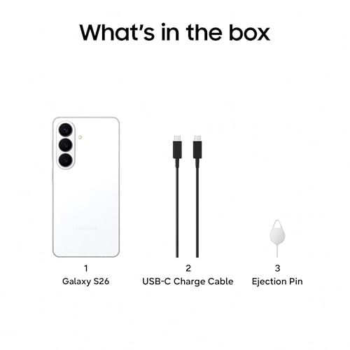 Image of Samsung Galaxy S26 5G (White, 12GB RAM, 512GB Storage) with Other Offers