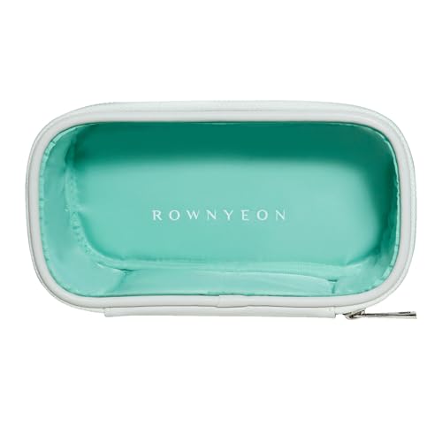 ROWNYEON Estojo de maquiagem transparente à prova d'água para viagem, bolsa de higiene portátil, bolsa transparente para mulheres e meninas, organizador de cosméticos com alça de zíper, Bege
