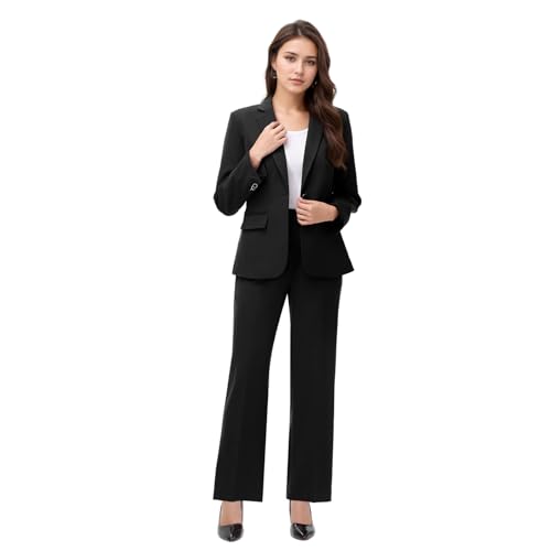 Sleek Black Blazer and Pant Set for Confident Women - Image 6