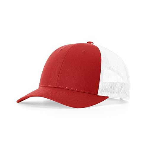 Richardson 115 Gorra Trucker Unisex Ajustable Rojo/Blanco miniatura 1