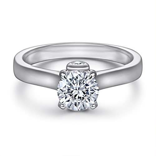 Bague solitaire en argent pour femme à porter au quotidien et pour mariage