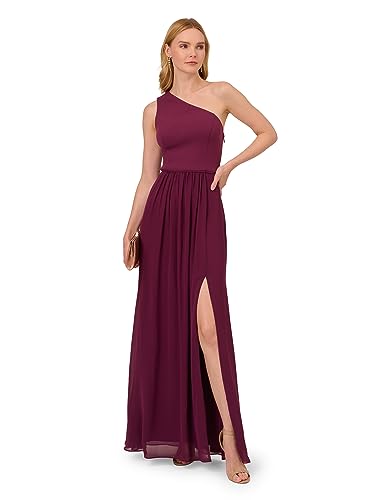 Image of Adrianna Papell One Shoulder Chiffon Gown