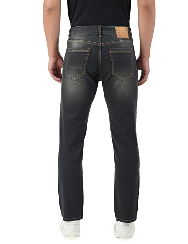 Image of INKD Men's Stretchable Regular Fit Contrast Stitch Jeans