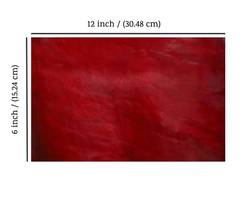 Full Grain Vegetable Tanned Tooling Leather Square 1.2-1.6Mm (3-4Oz) Thick Pre-Cut Cowhide Leather Sheet For Leather Crafting (6 X 12 In, Red) #TOP2