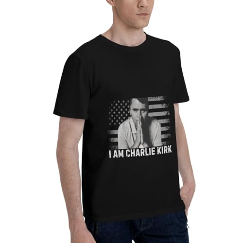 I Am Charlie Kirk Vintage T-Shirt - Classic Fit, Crew Neck, Adultblack3