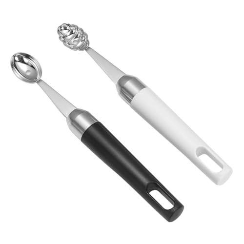 Ciieeo 2 Pack Melon Baller Scoop Stainless Steel Fruit Digging Spoons Tableware Watermelon Scoop
