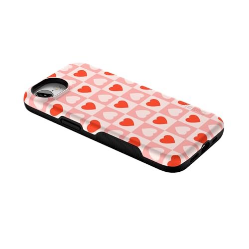 Casely iPhone 16e Case | King of My Heart | Checkered Hearts | Compatible with MagSafe | Bold Protective Design