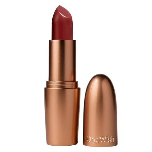 Image of One Wish Creamy Matte Lipstick - Berry Blush Shade 21 | Long Lasting | Full Coverage | High-Pigment | SPF | Enriched with Vitamin E, Almond Oil & Shea Butter | Smooth Finish | 3.8g