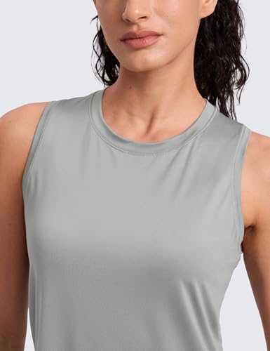 Image of CRZ YOGA Lightweight Racerback Tank Top | Workout, Moisture Wicking, Classic Fit, Hip Length, Reflective Spots, Sleeveless Shirts for Women