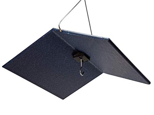 JCs Wildlife Large Weather Cover and Bird Seed Cylinder Feeder Combo Set - Keep Seed Cylinders Dry! (Blue) - Thumbnail 4