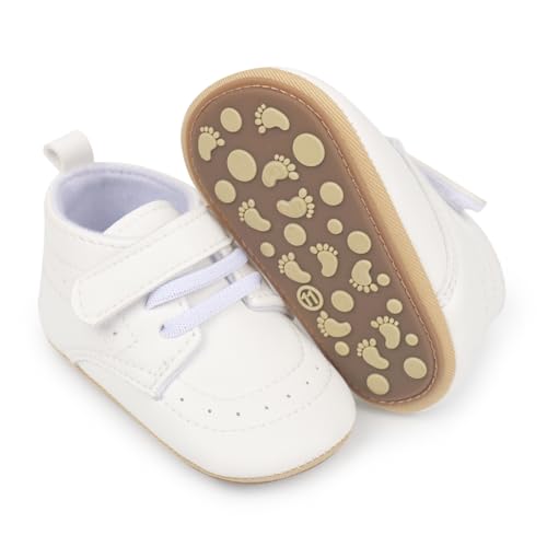 Image of Baby Boys Girls Sneakers Toddler Non-Slip Soft Rubber Sole First Walking Shoes Infant Newborn Crib Dress Shoes