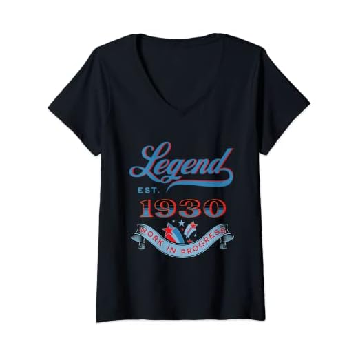 Mujer Leyenda Est 1930 Trabajo En Progreso Cumpleaños Camiseta Cuello V