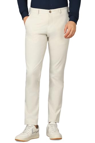 Image of Louis Philippe Men's Slim Fit Mid Rise Trouser