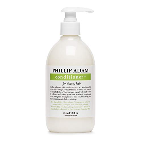 Phillip Adam Thirsty Hair Conditioner + for Dry or Damaged Hair - Infused With Argan Oil, Moringa Seed Oil and Macadamia Oil - Paraben Free, Vegan - 12 Fl Oz image 3