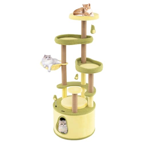 Torre para Gatos Temática Aguacate 62.5 Pulgadas