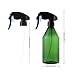 LONGWAY 10 Oz (300ML) Plastic Empty Spray Bottle | Super Fine Mist Trigger Sprayer, Refillable Spray Container - for Cleaning Solutions, Plants, Hair - BPA Free (Pack of 2) (Green)