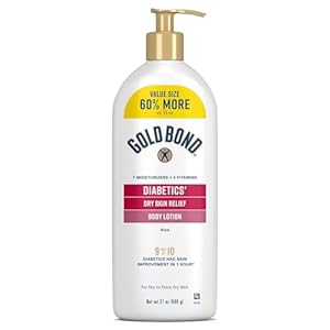 Gold Bond Diabetics’ Dry Skin Relief Body Lotion With Vitamin E & Aloe To Soothe & Moisturize Dry, Flaky & Rough Skin, Value Size, 21 oz.