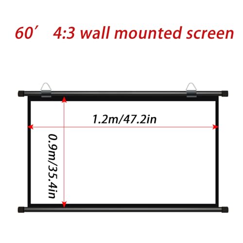 Pantalla Manual 4:3, 16:9 para Proyector 60" miniatura 7