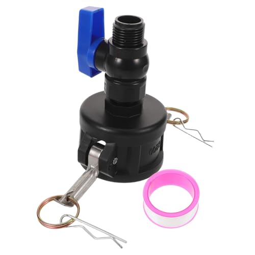 UPKOCH Adaptador para Manguera de Jardín con Válvula de de Plástico Resistente Compatible con IBC Tote de Cierre Rápido y Control del Flujo de de Hembra y Macho para Riego y