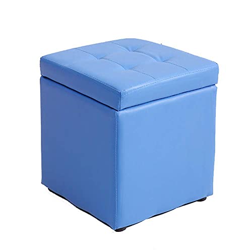 Taburete otomano Cuadrado pequeño de Terciopelo, Taburete bajo tapizado para Maquillaje, reposapiés con 4 Patas metálicas Antideslizantes para Dormitorio y Sala de Estar (Color: Gr