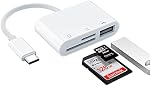 USB C SD Card Reader Adapter, Fermoved USB 3.0 Type C Micro SD TF Card Reader Adapter, 3 in 1 USB C to USB Camera Memory Card Reader Adapter for iPhone 16/15 Pad Pro MacBook and More UBC C Devices