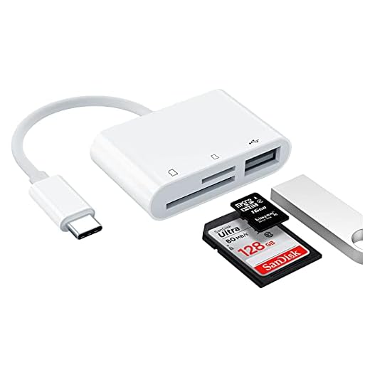 USB C SD Card Reader Adapter, iHoryson Type C Micro SD TF Card Reader Adapter, 3 in 1 USB C to USB Camera Memory Card Reader Adapter for New Pad Pro MacBook Pro and More UBC C Devices