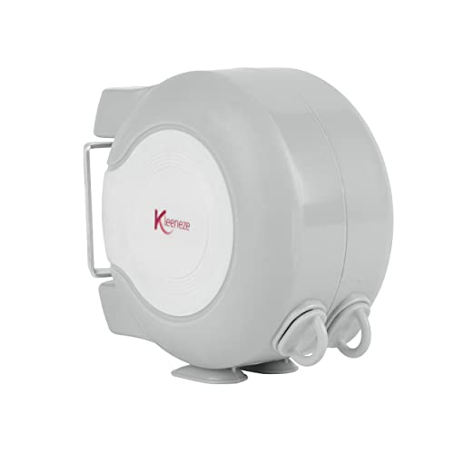 Kleeneze KL064332FEU7 Retractable Reel Washing Line - 2 x 15M Clothesline, Wall Mountable With Pivoting Bracket, Natural Outdoor Laundry Drying, Double Clothes Line, Space Saving, Accessories Included - Image 7