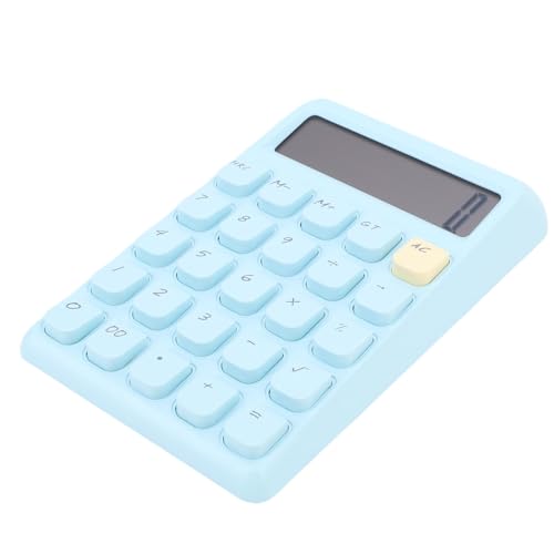 Xiuganpo Calculadora de Escritorio Pequeña, Calculadora Solar -trito Resistir Botones Grandes Que Funcionan para la Oficina Escolar (Blue)