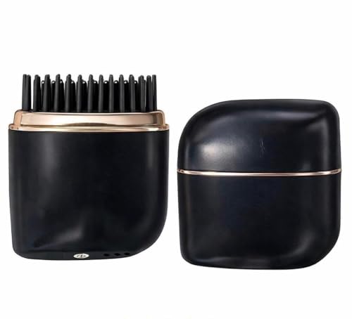 Image of Capsule Hair Straightener & Styler | Mini Cordless Hair Straightener Comb | USB Rechargeable Portable Heat Hair Brush for Travel | Dual Use Straightening & Styling Tool (BLACK COLOUR) (PACK OF 1)