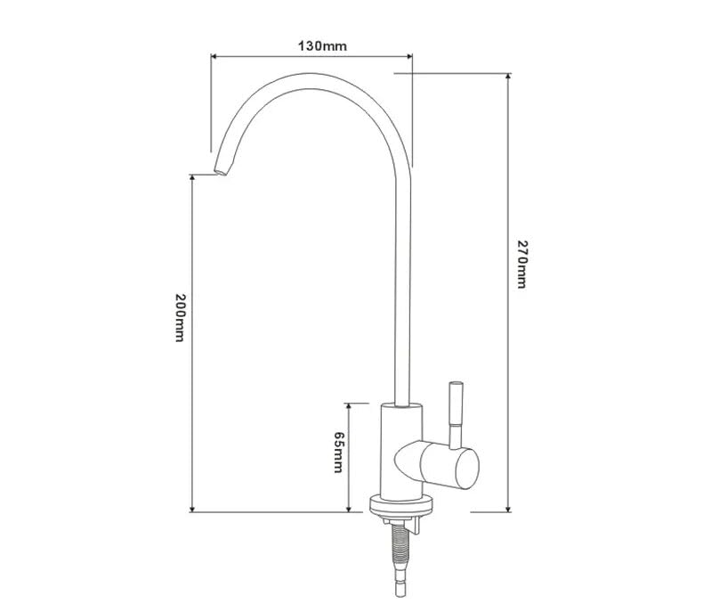 Image of B Backline RO Water purifiers Tap /Faucet 304 Stainless Steel Kitchen Sink Faucet Tap 360� Rotatable RO Drinking Filter Cold Water Tap (Brushed Gold)