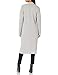 Cable Stitch Women's Double Faced Open Front Cardigan - Contrast Colors Long Sleeve Sweater Coat with Pockets (Heather Grey, Medium)