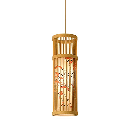 Suspension bambou vietnamien MOCHAMIK, lustre artisanal réglable
