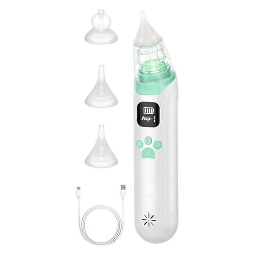 Cleaner de la nariz para niños pequeños - Aspirador nasal infantil, extractor de moco bebé | Dispositivo eléctrico recargable con modo musical, cómodos consejos de silicona para la guardería Viajero S