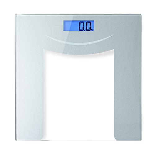 Poplar Home Products Digital Bathroom Scale for Accurate Body Weight – Ultra Thin, Silver and...