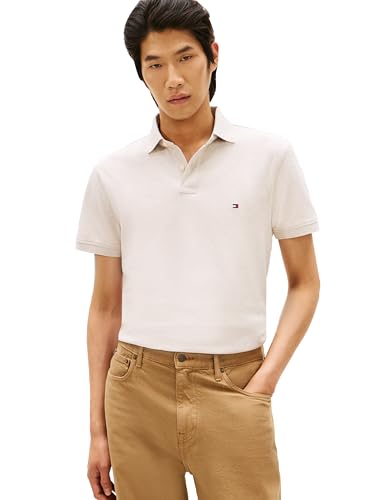 Image of Tommy Hilfiger Men's Short Sleeve Polo Shirts in Regular Fit With Stretch and Organic Pique Cotton